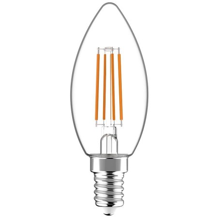 Ampoule bougie LED à filament  C35 E14 4.5W 470lm 2700K clair 330