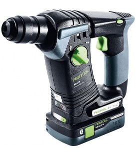 Marteau perforateur sans fil Festool 18 V BHC 18 HPC 4,0 I-Plus avec 2x batteries 4,0 Ah et chargeur