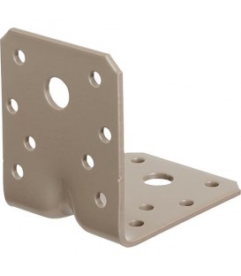 Schwerlast-Winkelverbinder mit Sicke DURAVIS® 70  70 55 mm, Material: Stahl, sendzimirverzinkt, Oberfläche: perlbeige RAL 1035