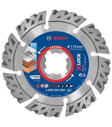 Disque à tronçonner diamanté BOSCH® EXPERT Multi Material Ø 115 x 2,4 mm X-LOCK®