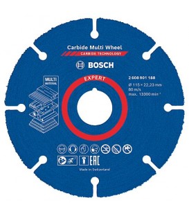 Disque à tronçonner BOSCH EXPERTCarbide Multiwheel Ø 115 x 22,23 mm