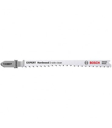 Lames de scie sauteuse BOSCH® EXPERT T308BFP longueur 117 mm, pour panneaux revêtus de plastique, conditionnement 3 pièces