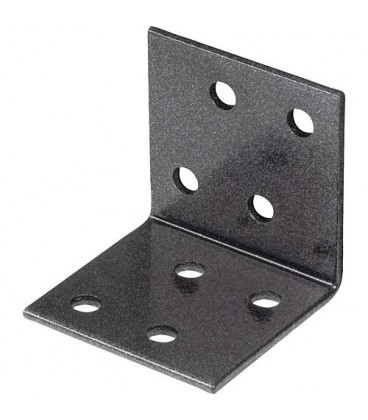 Winkelverbinder DURAVIS® 40 x 40 x 40 mm, Material: Stahl, sendzimirverzinkt, Oberfläche: schwarz-diamant