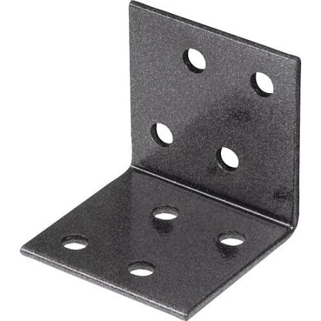 Winkelverbinder DURAVIS® 40 x 40 x 40 mm, Material: Stahl, sendzimirverzinkt, Oberfläche: schwarz-diamant