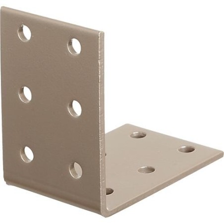 Lochplattenwinkel DURAVIS® 60 x 60 x 40 mm, Material: Stahl, sendzimirverzinkt, Oberfläche: perlbeige RAL 1035