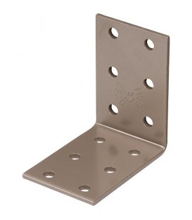 Lochplattenwinkel DURAVIS® 60 x 60 x 40 mm, Material: Stahl, sendzimirverzinkt, Oberfläche: perlbeige RAL 1035