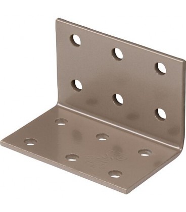 Lochplattenwinkel DURAVIS® 40 x 40 x 60 mm, Material: Stahl, sendzimirverzinkt, Oberfläche: perlbeige RAL 1035