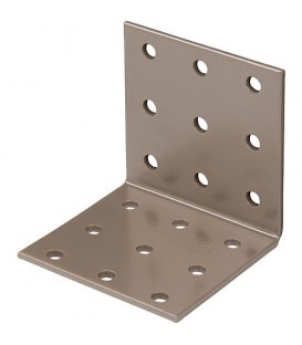 Lochplattenwinkel DURAVIS® 60 x 60 x 60 mm, Material: Stahl, sendzimirverzinkt, Oberfläche: perlbeige RAL 1035