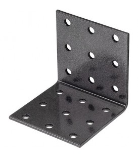 Lochplattenwinkel DURAVIS® 60 x 60 x 60 mm, Material: Stahl, sendzimirverzinkt, Oberfläche: schwarz-diamant