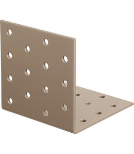 Lochplattenwinkel DURAVIS® 80 x 80 x 80 mm, Material: Stahl, sendzimirverzinkt, Oberfläche: perlbeige RAL 1035