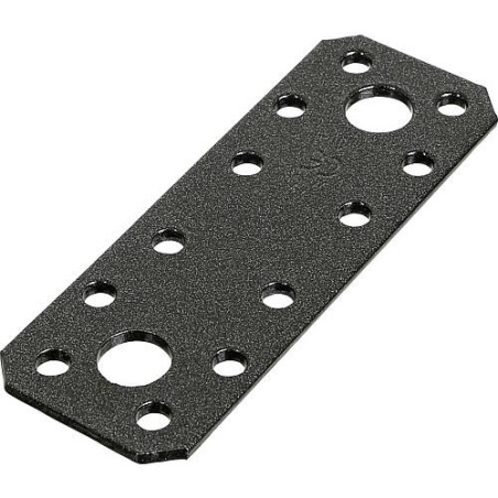 Flachverbinder DURAVIS® 96 x 35 x 2,5 mm, Material: Stahl, sendzimirverzinkt, Oberfläche: schwarz-diamant