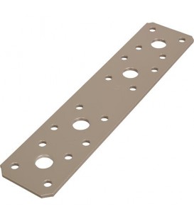 Flachverbinder DURAVIS® 180 x 40 x 3,0 mm, Material: Stahl, sendzimirverzinkt, Oberfläche: perlbeige RAL 1035