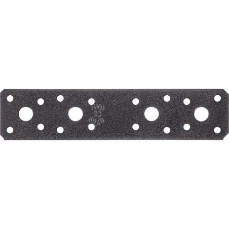 Flachverbinder DURAVIS® 180 x 40 x 3,0 mm, Material: Stahl, sendzimirverzinkt, Oberfläche: schwarz-diamant
