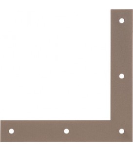 Eckwinkel DURAVIS® 120 x 120 x 20 mm, Material: Stahl, sendzimirverzinkt, Oberfläche: perlbeige RAL 1035