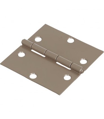 Scharnier DURAVIS 60  60  1 mm quadratisch Material Stahl blau verzinkt Oberfläche perlbeige RAL 1035 mit Edelstahlstift