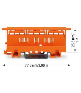 Adaptateur de fixation Wago pour série 221, 221-500, 4 mm², montage sur profilé chapeau/à vis