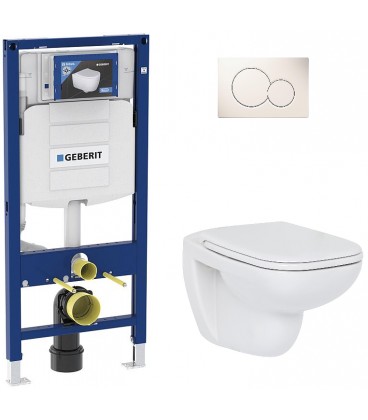 Pack Bati support Geberit et WC suspendu Duravit D-Code sans bord de rincage