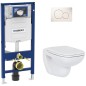 Pack Bati support Geberit et WC suspendu Duravit D-Code sans bord de rincage