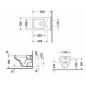 Pack Bati support Geberit et WC suspendu Duravit D-Code sans bord de rincage