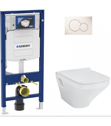 Pack Bati support Geberit et WC suspendu Duravit Durastyle rimless