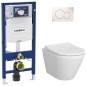 Pack Bati support Geberit et WC-suspendu VitrA Integra blanc