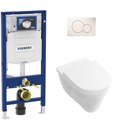 Pack Bati support Geberit et WC plat Villeroy & Boch O.Novo suspendu