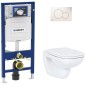 Pack Bati support Geberit et Combi-Pack Duravit D-Code WC suspendu sans rebord