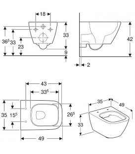 Pack Wc suspendu Geberit sigma