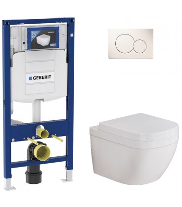 Pack Bati support Geberit et WC suspendu Grohe Euro sans bord de rincage