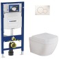 Pack Bati support Geberit et WC suspendu Grohe Euro sans bord de rincage