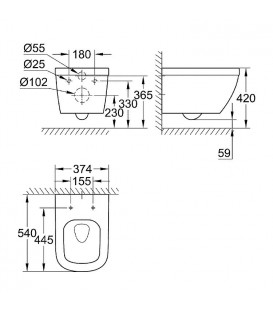 Pack Wc suspendu Geberit sigma