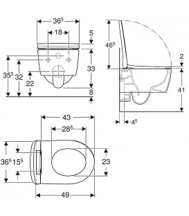 Pack Wc suspendu Geberit sigma