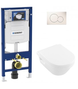 Pack Bati support Geberit et Pack WC Villeroy Boch O. NOVO WC suspendu compact