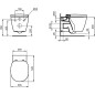 Pack Bati support Geberit et WC suspendu à fond creux Ideal Standard Connect