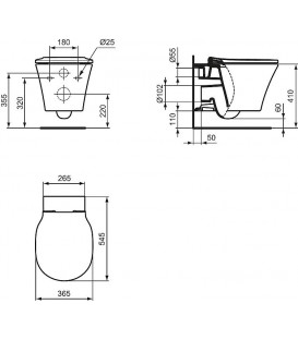 Pack Bati support Geberit et Pack WC Villeroy Boch O. NOVO WC suspendu compact