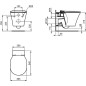 Pack Bati support Geberit et WC suspendu à fond creux Ideal Standard Connect