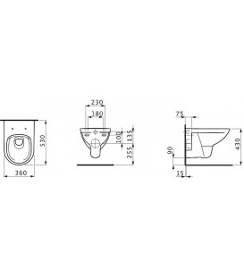 Pack Bati support Geberit et Pack WC Villeroy Boch O. NOVO WC suspendu compact