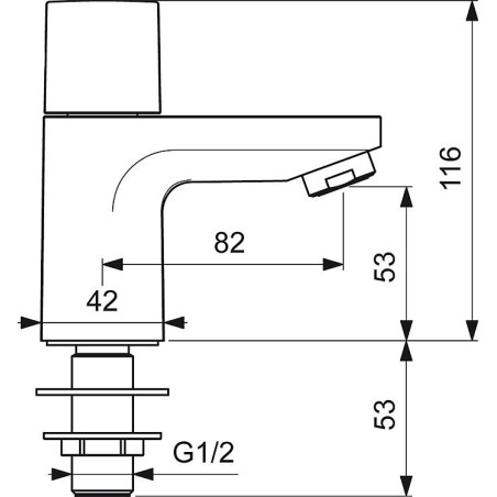 robinet Ideal Standard Ceraplan III, saillie 85 mm