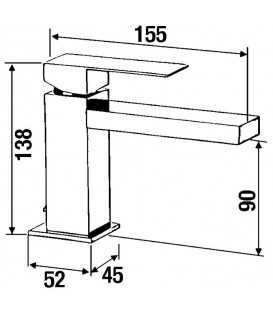 Mitigeur de lavabo 1 poignée SKYLINE entraxe 125mm avec garnit. ecoulement - chromé