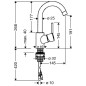 Mitigeur de lavabo Talis S chromé - bec orientable saillie 145 mm