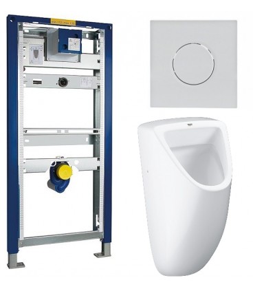 Pack complet Bâti support urinoir geberit et Urinoir Grohe Bau céramique