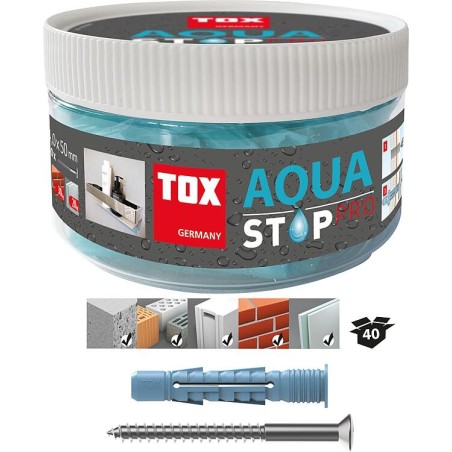 TOX Allzweckdübel Aqua Stop Pro 8x50 mm + Schraube in Runddose VPE: 20