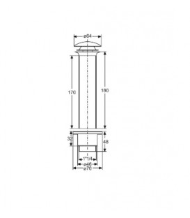 Bonde a cliquer DN32 (1 1/4") Version longue