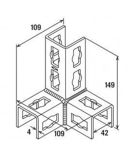 Élément de connexion Fischer PFUF 3DL A4