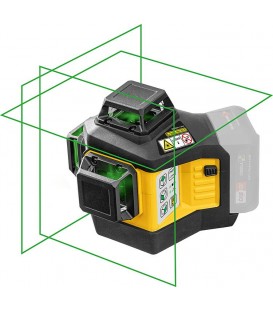 Laser lignes croisées STABILA 12V LAX 600 G, autonivelant, 3 lignes laser vertes de 360°, sans batterie ni chargeur