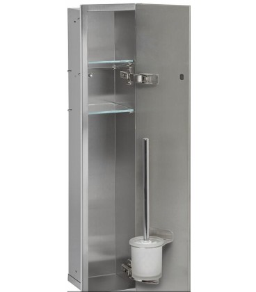 Niche à encastrer pour WC acier inoxydable à carreler Zero 800 1 porte à droite