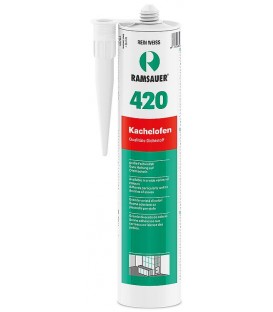 Mastic de jointoiement 420 résistant à la température en acrylique blanc pour poêle à faïence, cartouche de 310 ml