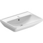 Vasque Duravit D-Neo, l x h x p : 600 x 165 x 440 mm, avec trop-plein, 1 trou robinet au centre, blanc