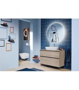 Vasque Duravit D-Neo, l x h x p : 600 x 165 x 440 mm, avec trop-plein, 1 trou robinet au centre, blanc