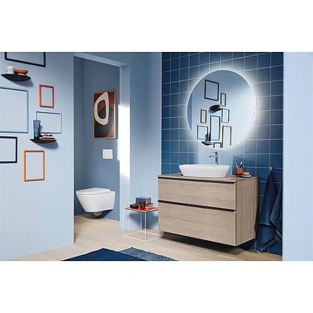 Vasque Duravit D-Neo, l x h x p : 600 x 165 x 440 mm, avec trop-plein, 1 trou robinet au centre, blanc